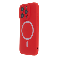 Piros Silicon Soft Mag tok iPhone 15 6,1