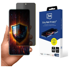 3MK Silky Matt Adatvédelmi Képernyővédő fólia Xiaomi Redmi Note 14 Pro 5G Fekete üvegfólia