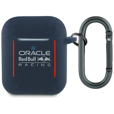 Red Bull Szilikon Logo és Vonalak tok AirPods 1 / 2 sötétkék