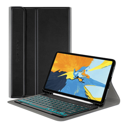 iPad Pro 11 (2018/2020/2021/2022) - Techsuit - CozyTab tok (ceruzatartóval/RGB billentyűzettel) - Fekete. iPad Pro 11 (2018/2020/2021/2022) - Techsuit - CozyTab tok (ceruzatartóval/RGB billentyűzettel) - Fekete.