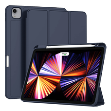 iPad Pro 11 (2018 / 2020 / 2021 / 2022) - Techsuit - Flex Trifold (ceruzatartóval) - Sötétkék. tok