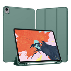  iPad Pro 12.9 (2018/2020/2021/2022) tok - Techsuit - Flex háromhattyús (ceruzatartóval) - Zöld.