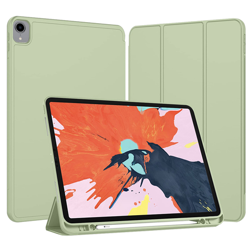 iPad Pro 12.9 (2018/2020/2021/2022) Techsuit - Flex Trifold (ceruzatartóval) - Matcha zöld. tok iPad Pro 12.9 (2018/2020/2021/2022) Techsuit - Flex Trifold (ceruzatartóval) - Matcha zöld. tok