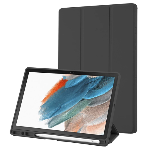 Samsung Galaxy Tab A8 10.5 (2021) - Techsuit - Flex Trifold (ceruzatartóval) - Fekete tok Samsung Galaxy Tab A8 10.5 (2021) - Techsuit - Flex Trifold (ceruzatartóval) - Fekete tok