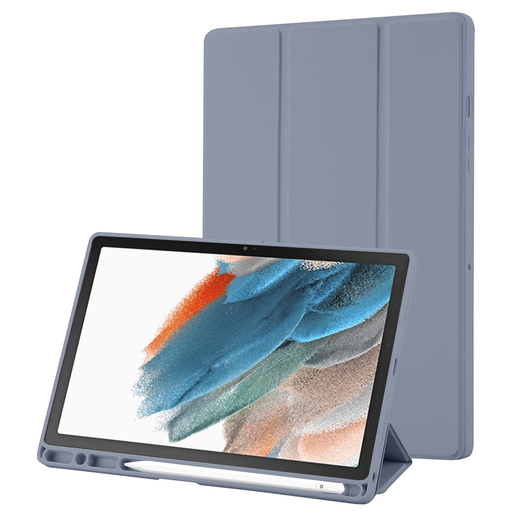 Samsung Galaxy Tab A8 10.5 (2021) - Techsuit - Flex Trifold (ceruzatartóval) - Lila tok