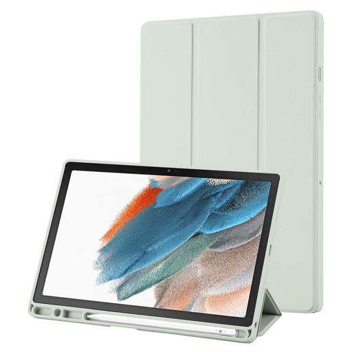 Samsung Galaxy Tab A8 10.5 (2021) Techsuit - Flex Trifold (ceruzatartóval) - Matcha Zöld tok Samsung Galaxy Tab A8 10.5 (2021) Techsuit - Flex Trifold (ceruzatartóval) - Matcha Zöld tok