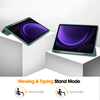 Samsung Galaxy Tab S9 FE - Techsuit - Flex Trifold (ceruzatartóval) - Zöld tok - 0. kép