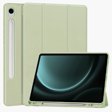 Samsung Galaxy Tab S9 FE - Techsuit - Flex Trifold (ceruzatartóval) - Matchazöld tok