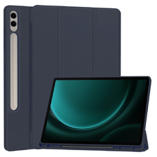 Dark Blue Techsuit - Flex Trifold (ceruzatartóval) - Samsung Galaxy Tab S9 FE Plus számára tok