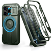 iPhone 16 Pro Dexnor Magsafe 360 tok, kihajtható állvánnyal, zöld ütésálló thumbnail