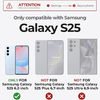 Samsung Galaxy S25 Dexnor tok kihajtható állvánnyal, fekete ütésálló - 1. kép