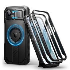 iPhone 15 Dexnor Magsafe puzdro, s vyklápacím stojanom, čierne odolné voči nárazom iPhone 15 Dexnor Magsafe puzdro, s vyklápacím stojanom, čierne odolné voči nárazom