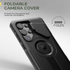 Samsung Galaxy S25 Ultra Dexnor Magsafe tok, kihajtható állvánnyal, fekete ütésálló - 4. kép