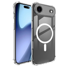 iPhone 17 Air - Techsuit ütésálló átlátszó szilikon MagSafe tok - Átlátszó.