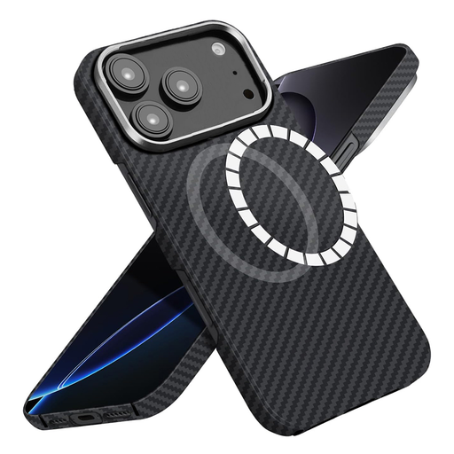 Apple iPhone 17 Pro Max Fekete Techsuit Aramid Szálas MagSafe Tok Apple iPhone 17 Pro Max Fekete Techsuit Aramid Szálas MagSafe Tok