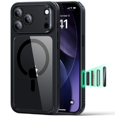  iPhone 17 Pro Átlátszó Fekete ESR Klasszikus Hibrid HaloLock tok