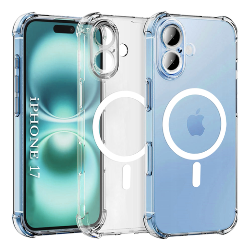  iPhone 17 Átlátszó Shockproof Clear Silicone MagSafe tok