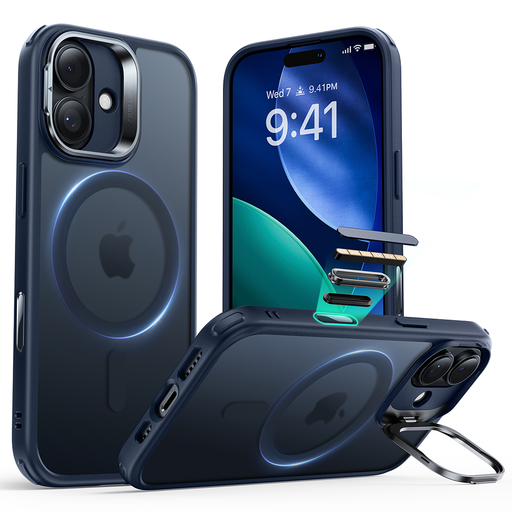 iPhone 17 Matt Kék ESR Klasszikus Hibrid HaloLock Kitámasztó tok iPhone 17 Matt Kék ESR Klasszikus Hibrid HaloLock Kitámasztó tok