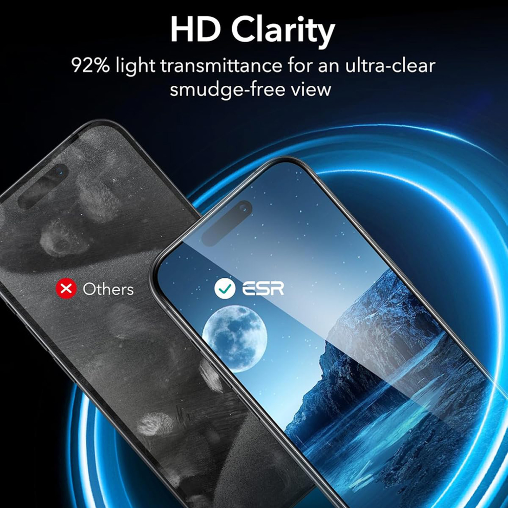  iPhone 17 Pro Fekete ESR Adatvédelmi Edzett Üvegfólia (3 darabos csomag) - 12