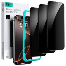  iPhone 17 / iPhone 16 Pro Fekete ESR Adatvédelmi Edzett Üveg (3 darabos csomag) üvegfólia