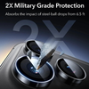  Apple iPhone 14 Pro/Pro Max/15 Pro/Pro Max/16 Pro/Pro Max/17 Pro/Pro Max Fekete ESR Armorite Kameralencse Védők üvegfólia (2 csomag) - 3. kép