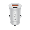 Havit - Autós töltő (CC2022) - USB, Type-C, PD20W, 3A, PC - Fehér - 0. kép