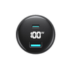 Havit - Autós töltő (CC100W) - USB, Type-C, PD100W, PC, digitális kijelzővel - Fekete - 2. kép