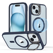 ESR - Klasszikus Hibrid HaloLock Kitámasztó - iPhone 15 - Átlátszó Sötétkék tok