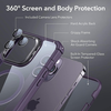 ESR - Ütésálló Páncél Kitámasztó HaloLock + Képernyővédő - iPhone 14 Pro Max - Átlátszó Lila tok - 0. kép