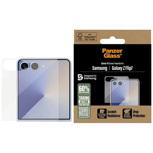 PanzerGlass Classic Fit edzett üveg Samsung Galaxy Z Flip7 üvegfólia PanzerGlass Classic Fit edzett üveg Samsung Galaxy Z Flip7 üvegfólia