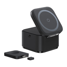 Baseus MagPro 3in1 25W MagSafe kompatibilis induktív töltő telefonhoz és okosórához - Fekete