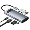 Baseus Metal Gleam 7in1 HDMI 4K 60Hz USB-C Hub / 3x USB 3.0 / USB-C PD / SD / microSD - Gray - 4. kép