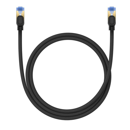 Baseus gyors internetkábel RJ45 cat.7 10Gbps 1m fonott fekete