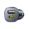 Baseus GoTrip USB-C / USB-A 30W Autós töltő - Fekete - 1. kép