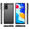 Xiaomi Redmi Note 11 / Note 11S - Techsuit - Szénszálas Szilikon - Fekete tok - 0. kép