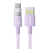 Baseus - Data Cable Display 2 (P10382701511-01) - Gyors töltés, USB Type-C, Digitális kijelző, 100W, 2m - Ködös lila - 0. kép