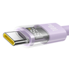Baseus - Data Cable Display 2 (P10382701511-01) - Gyors töltés, USB Type-C, Digitális kijelző, 100W, 2m - Ködös lila - 1. kép