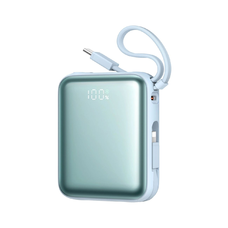 Joyroom JR-PBF27 22.5W 10000mAh Powerbank két beépített kábellel - Kék