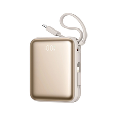 Joyroom JR-PBF27 22.5W 10000mAh Powerbank két beépített kábellel - Arany
