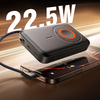 Joyroom JR-PBM02 Powerbank 22.5W 10000mAh 3 az 1-ben Mágneses Induktív Kompatibilis MagSafe Beépített Kábellel - Fekete - 3. kép