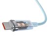 Baseus Explorer 100W USB-C - USB-C Kábel Intelligens Hőmérséklet Érzékelővel 1m - Kék - 2. kép