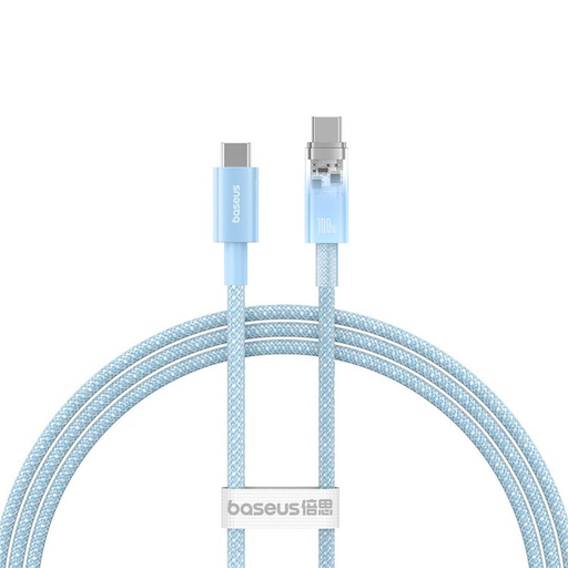 Baseus Explorer 100W USB-C - USB-C Kábel Intelligens Hőmérséklet Érzékelővel 1m - Kék