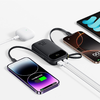 Baseus EnerFill FC31 20000mAh 22.5W Powerbank Digitális Kijelzővel és 2 Beépített Kábellel (USB-C + Lightning) - Fekete - 3. kép