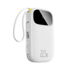 Baseus EnerFill FC31 20000mAh 22.5W Powerbank digitális kijelzővel és 2 beépített kábellel (USB-C + Lightning) - Fehér - 0. kép
