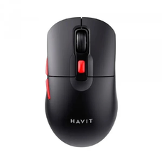Havit - Vezeték nélküli egér (MS59WB) - 2.4GHz, 800/1200/1600 DPI, ABS, PC, AA elem - Fekete / Piros