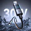 Joyroom S-A16 Pro Prism Series 30W USB-C - Lightning Kábel Kijelzővel 1.2m - Fekete - 0. kép