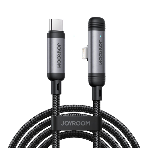 Joyroom S-A56 EnjoyX Series 90° USB-C - Lightning kábel 30W 1.2m - fekete