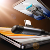 Joyroom S-A56 EnjoyX sorozatú 90° USB-A - USB-C 3A kábel 1.2m - fekete - 0. kép