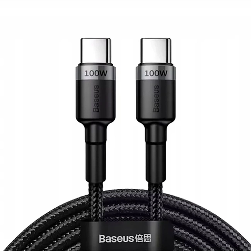 Baseus Cafule 100W PD2.0 USB-C - USB-C Kábel 2m - Sivá-Čierna