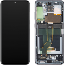 LCD kijelző modul Samsung Galaxy S20+ 5G G986 / S20+ G985, Kamera nélkül, Fekete
